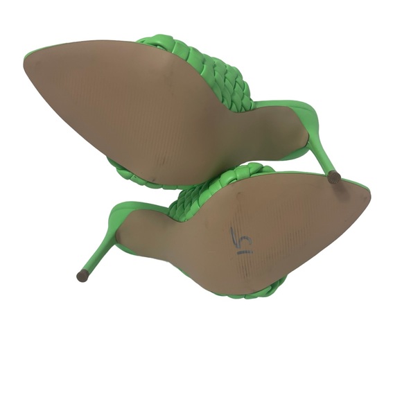 Steve Madden Heels Fateful Size 8 Bright Neon Green Pointy - Picture 5 of 6